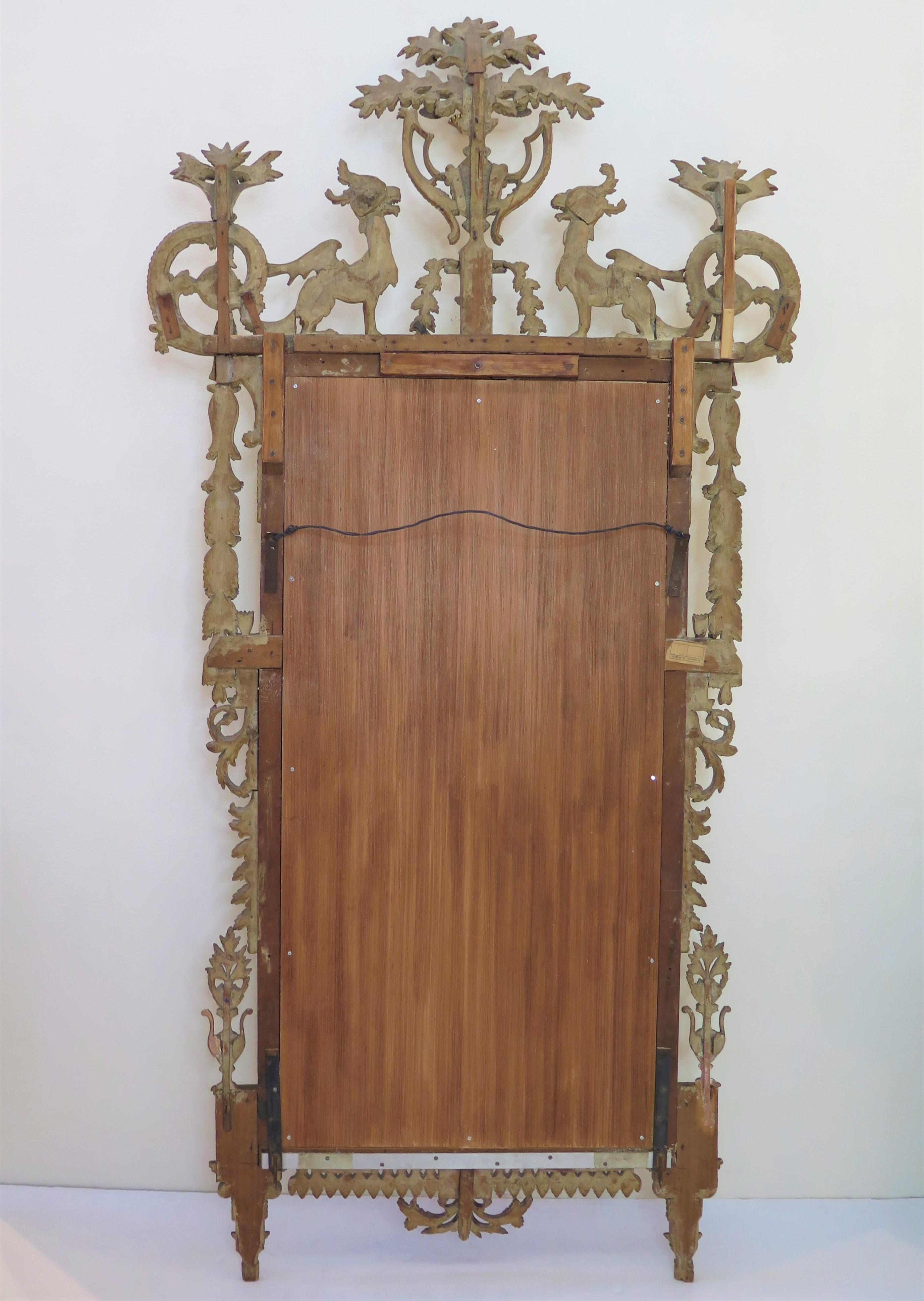 Vidriera de muelle neoclásica de madera dorada italiana (toscana) del siglo XVIII 5