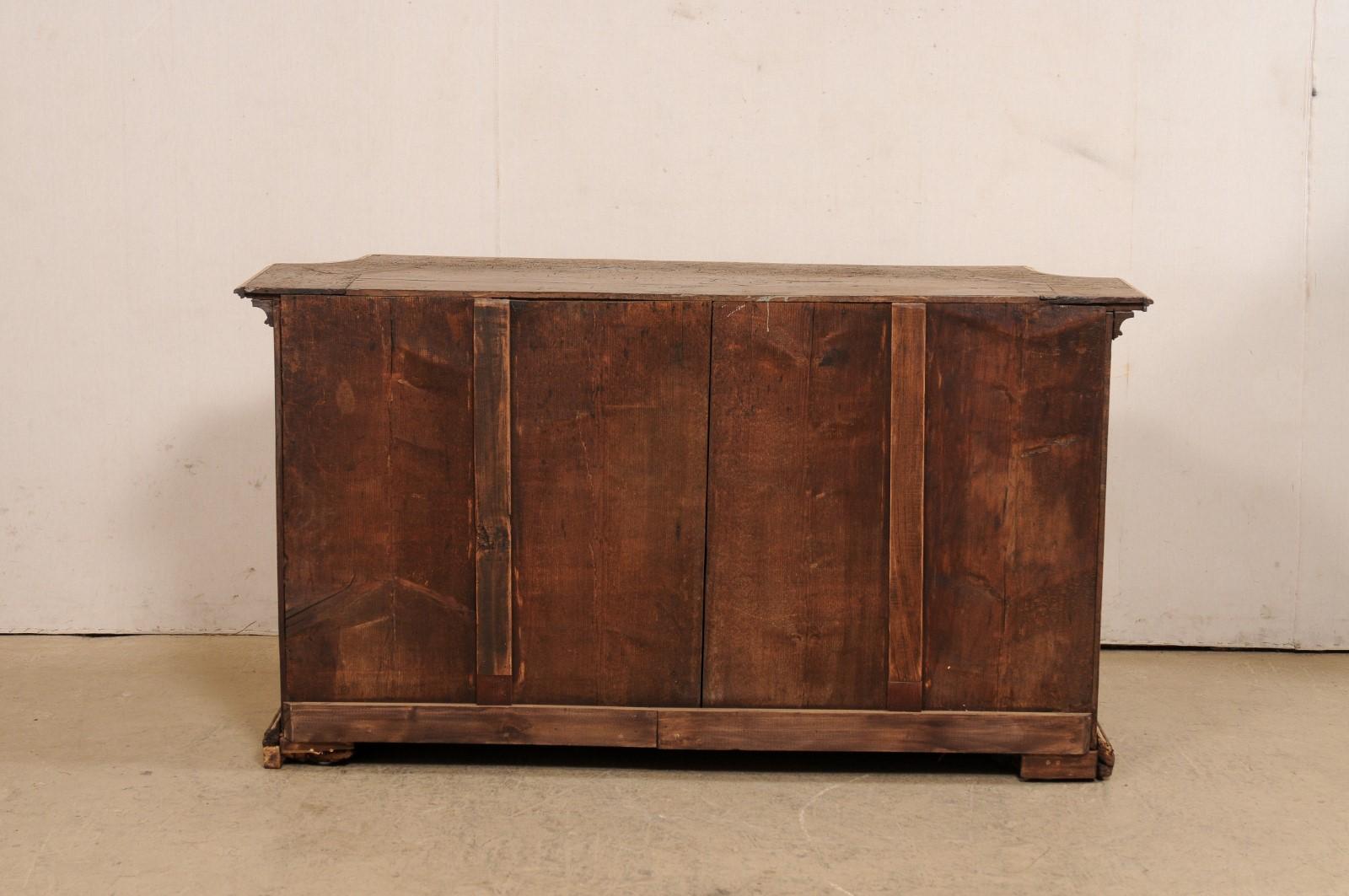 18th Century Italian Two-Door Wooden Console Credenza For Sale 4