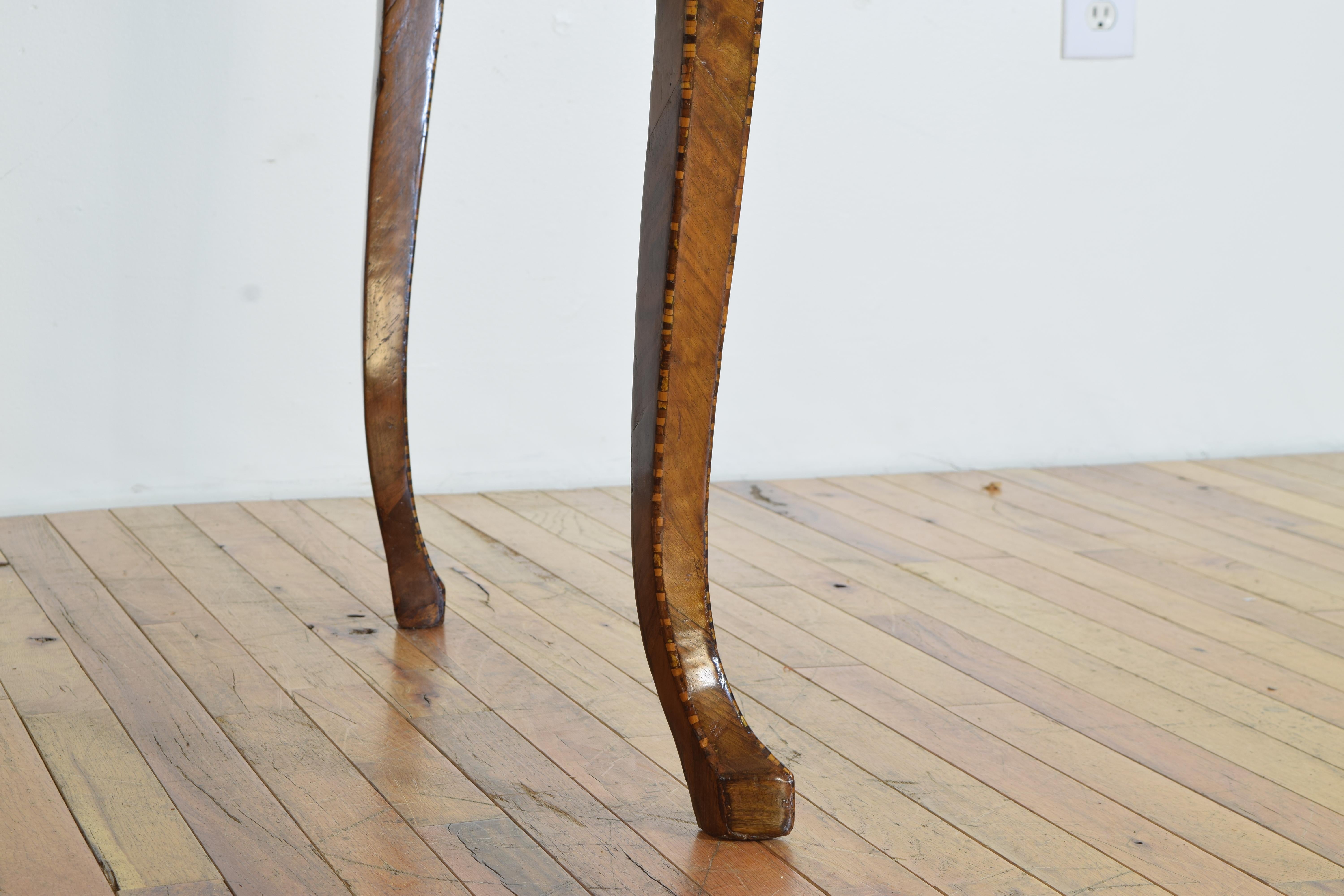 18th Century Italian Veneered and Inlaid Walnut Writing Table 4