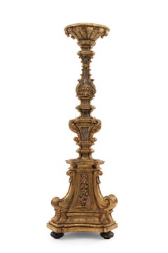 18th Century Italian Venetian Giltwood Floor Torchieres