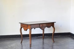 18th Century Italian Walnut and Ebonized Carved Writing Table
