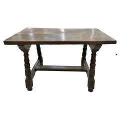 18th Century Italian Walnut Baroque Trestle Table