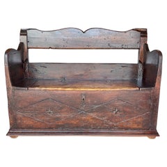 18th Century Italian Walnut Bench