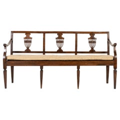 18th Century Italian Walnut Bench/Settee