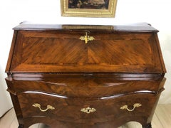 18th Century Italian Walnut Bureau Table Desk