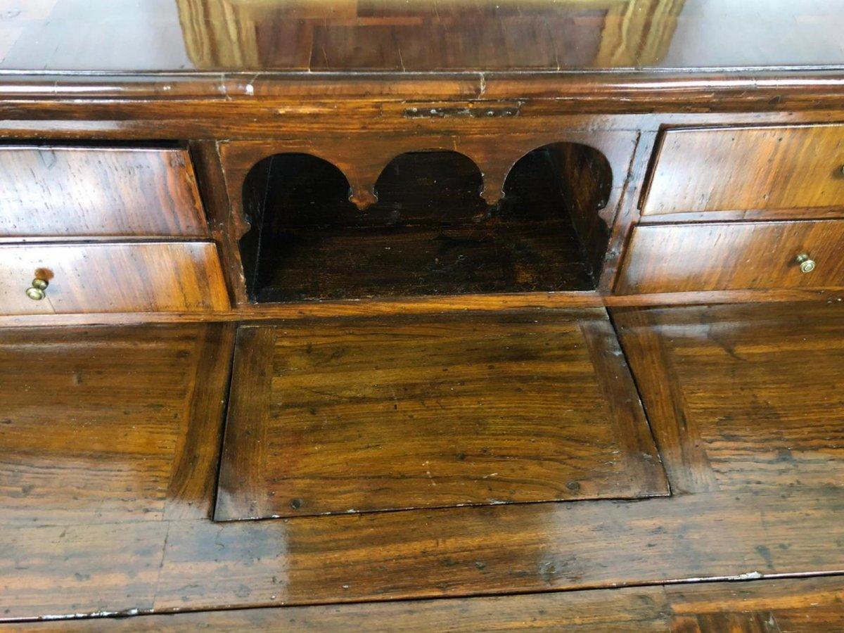 Other 18th Century Italian Walnut Bureau Table Desk For Sale