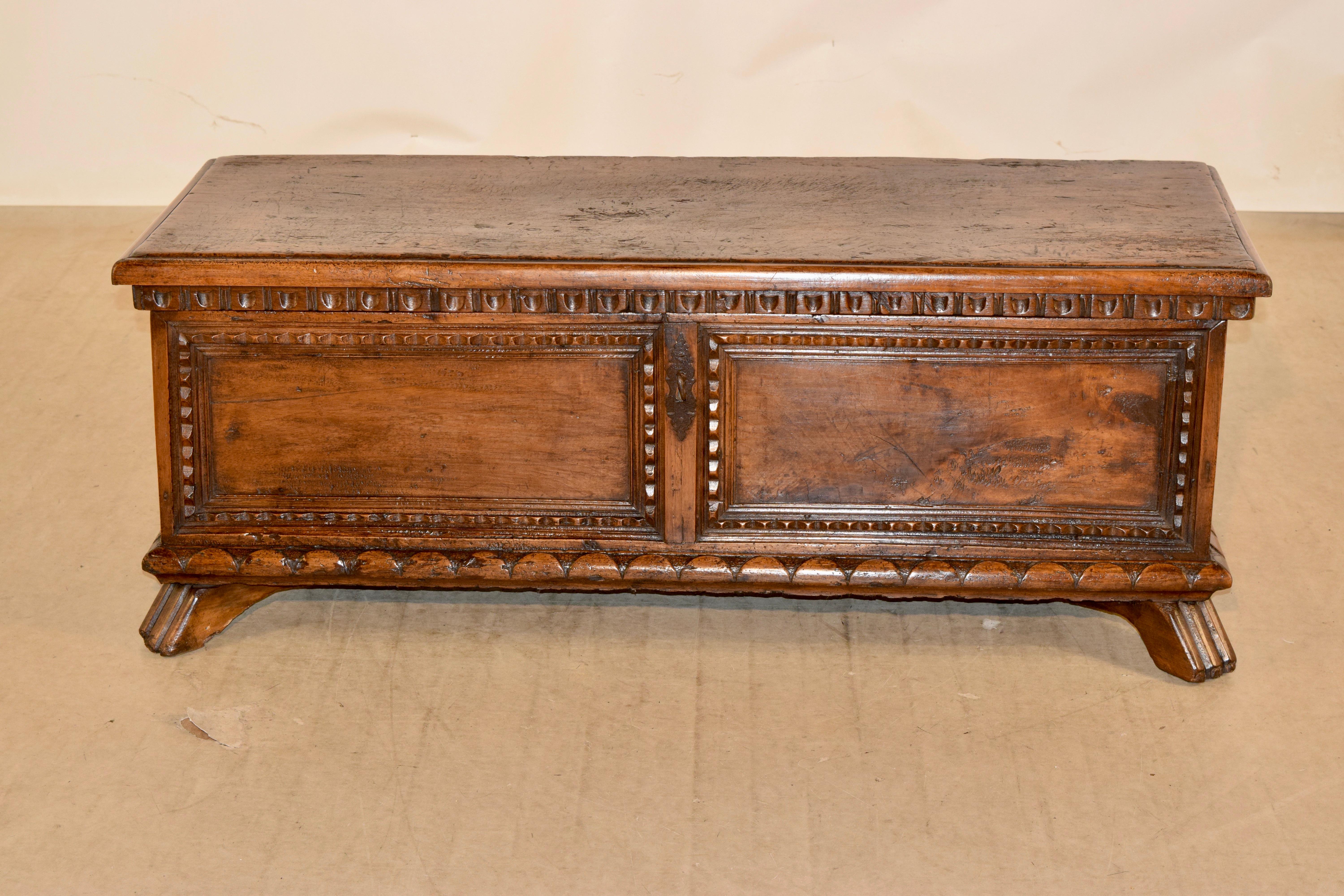 18th Century Italian Walnut Cassone In Good Condition In High Point, NC