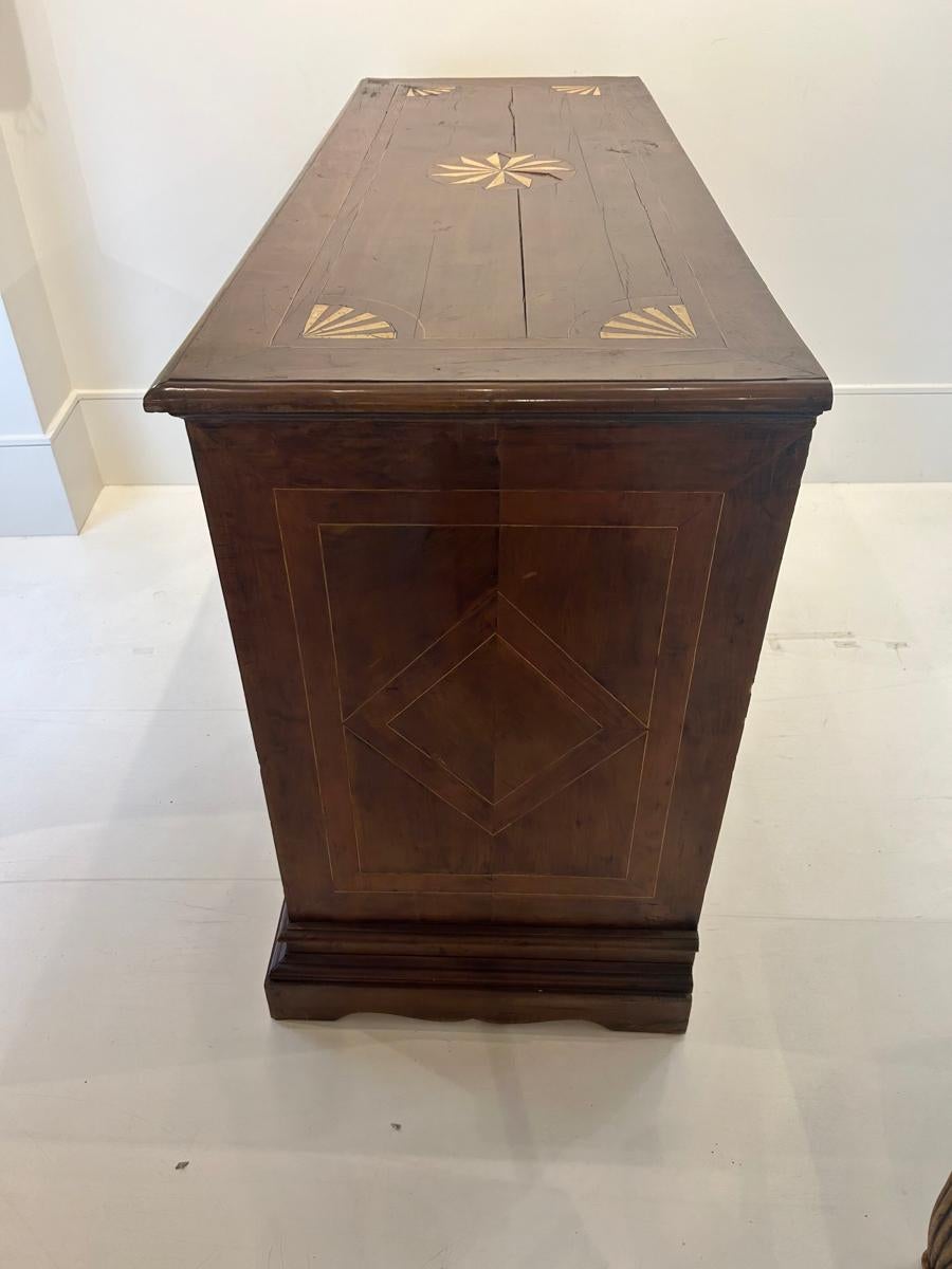 18th Century Italian Walnut Chest with Bone Inlay 4