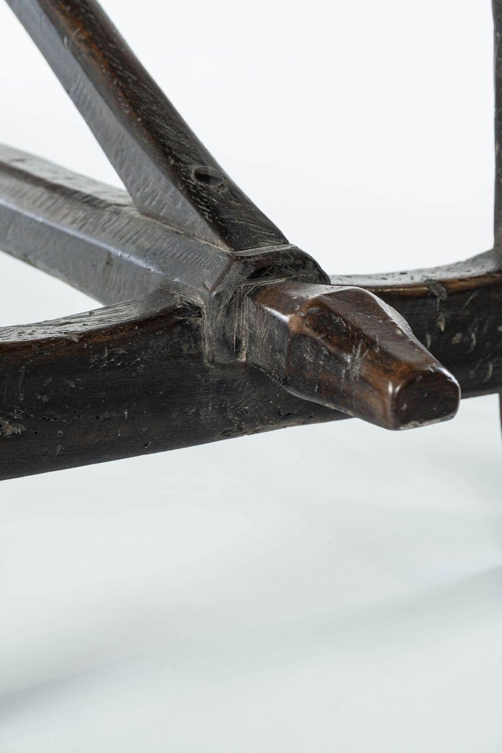 18th Century Italian walnut console with beautifully shaped trestle (circa 1735-1754). Almost identical to second walnut console (ref. 968) - would make excellent near-pair.