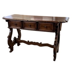 18th Century Italian Walnut Console Table