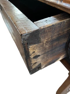 Italian Walnut Console Table With Lyre Legs