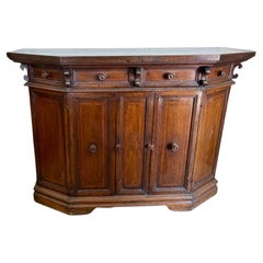 18th Century Italian Walnut Credenza With Inlay