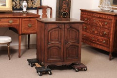 18th Century Italian Walnut Serpentine Buffet w/ 2 Doors