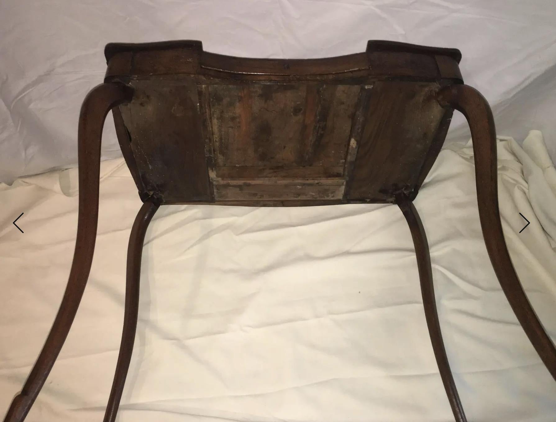 This is a beautiful European walnut miniature ladies' vanity with all original hardware and locks. It also has its untouched original patina. This vanity is from the middle part of the 18th century, in the northern part of Italy. Its condition is