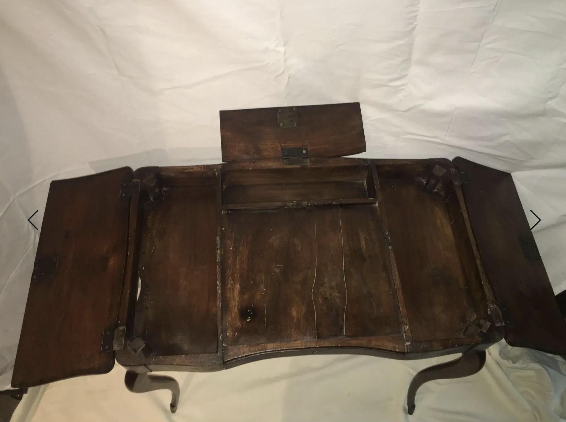 Rustic 18th-Century Italian Walnut Table For Sale