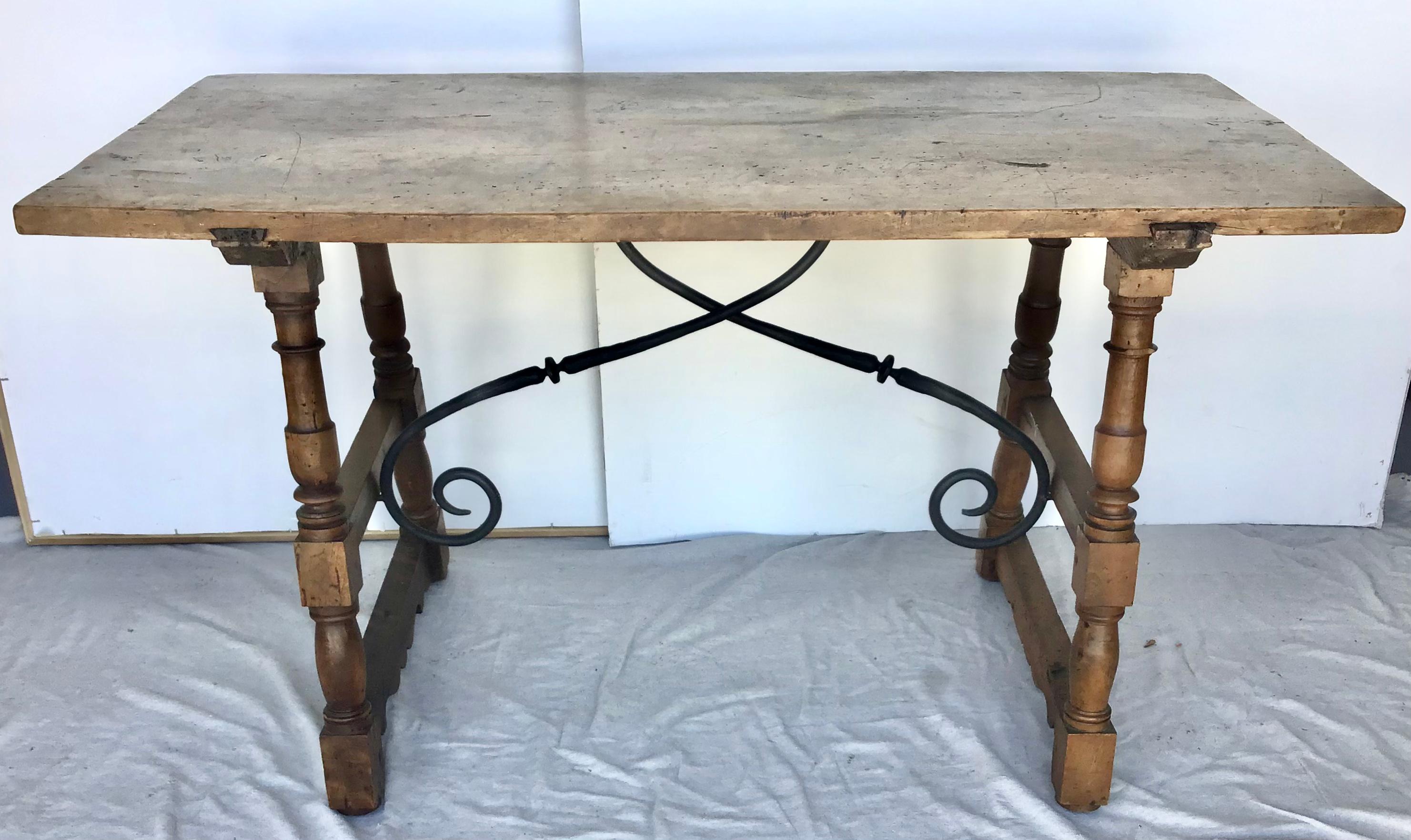 18th Century Italian Walnut Trestle Table 3