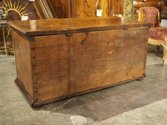 18th Century Italian Walnut Trunk with Decorative Blonde Walnut Inlays
