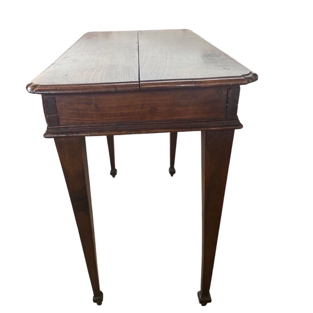 Louis XVI 18th Century Italian Walnut Writing Desk / Console Table