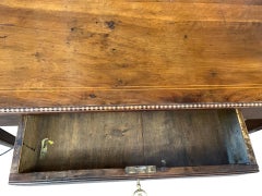 Italian Walnut Writing Desk / Side Table With Inlay