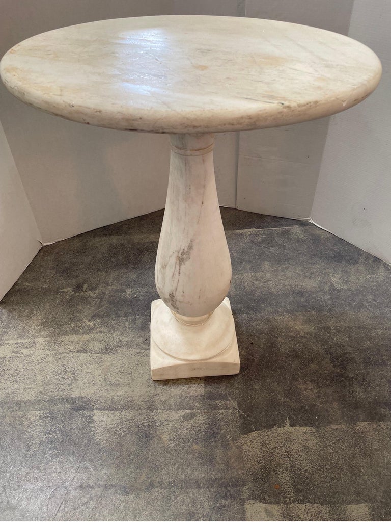 18th Century Italian White Carrara Marble Pedestal Table For Sale at ...