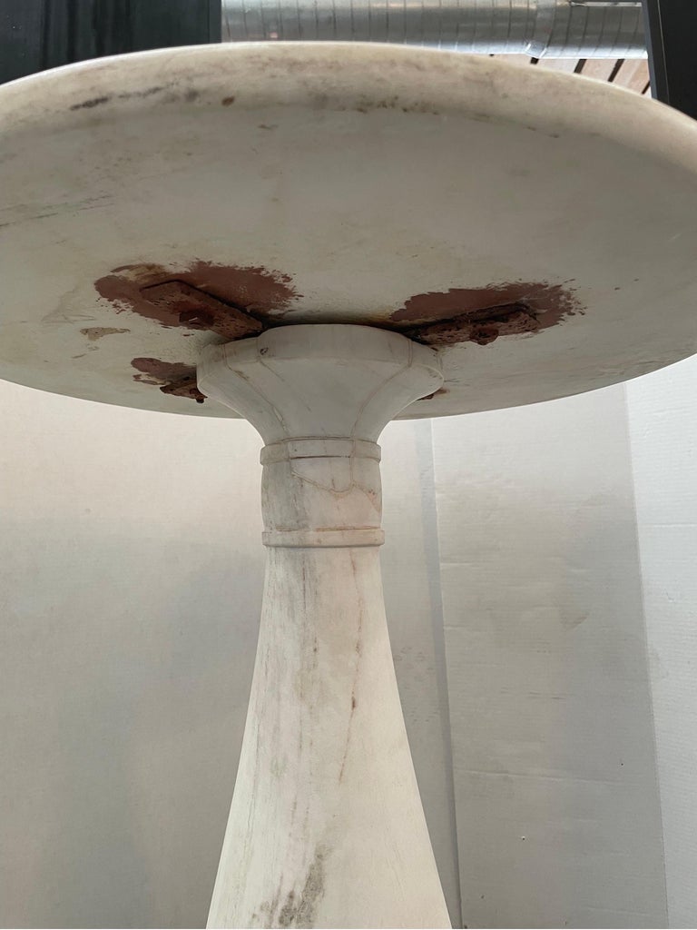 18th Century Italian White Carrara Marble Pedestal Table For Sale at ...