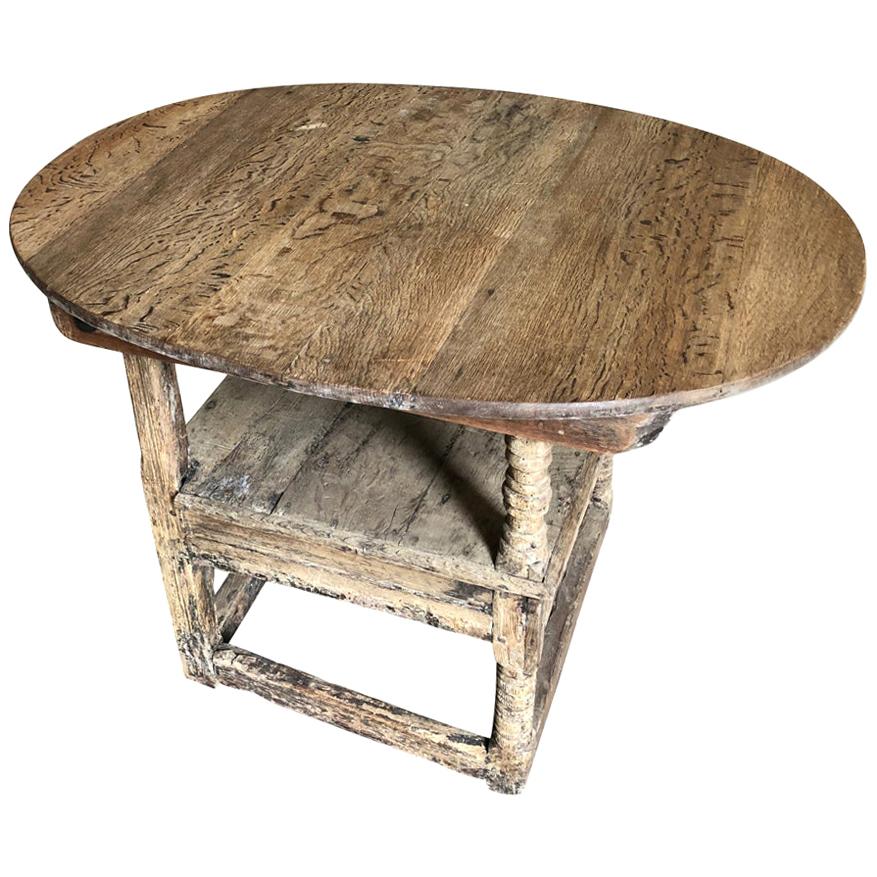18th Century Italian Wine Tasting Table, Chair