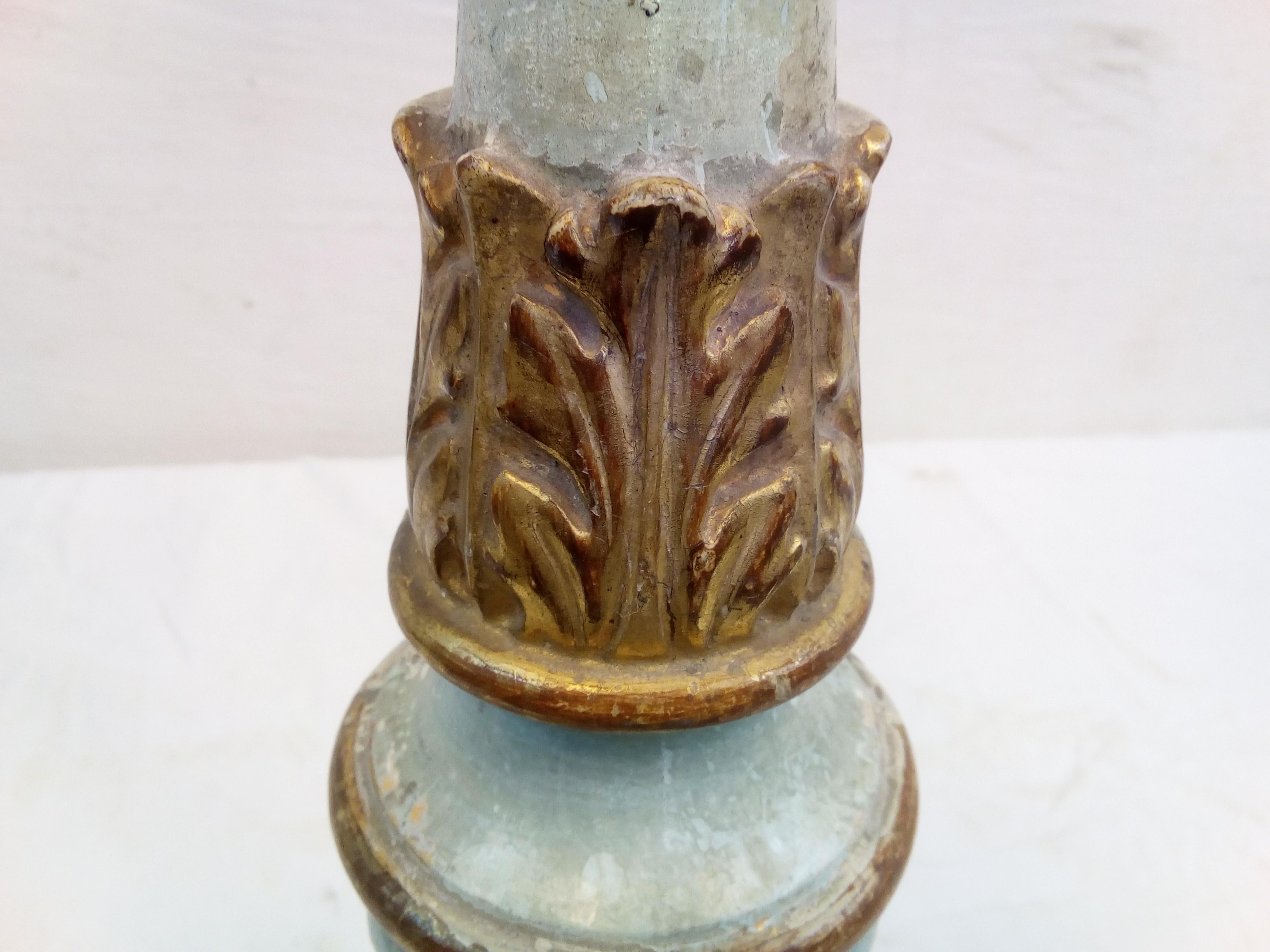 18th Century Italian Wood Candleholder of Order of the Sacred Heart For Sale 7