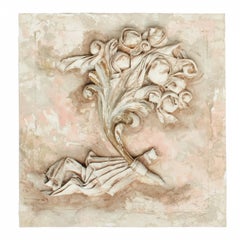Flower Bouquet Relief Sculpture with 18th Century Italian Fragments