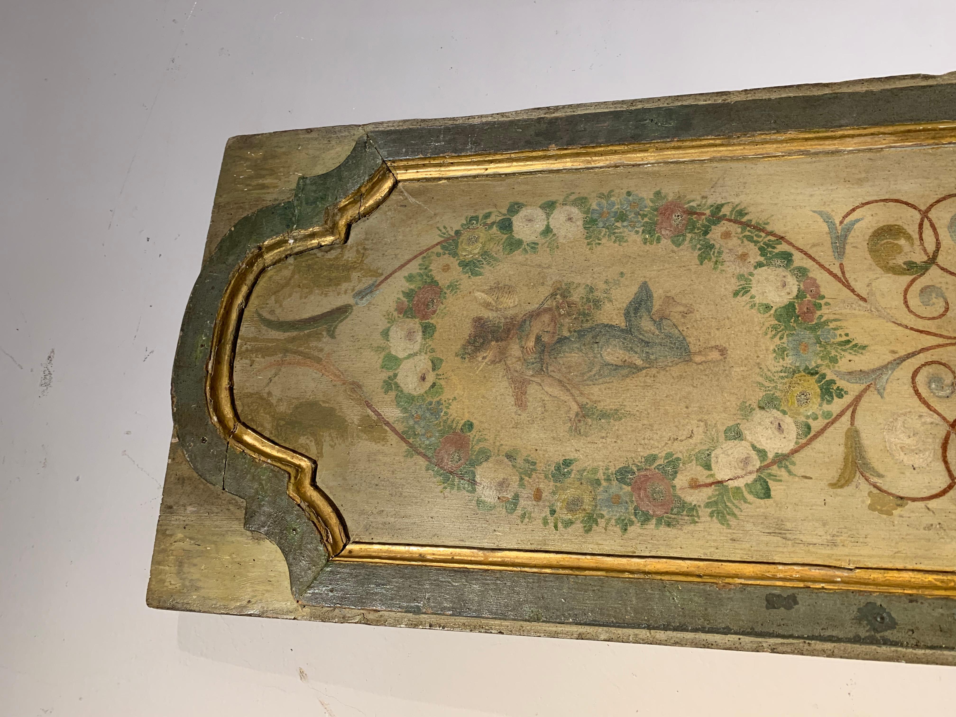 Early 18th Century 18th Century Italian Wood Painted Panel For Sale