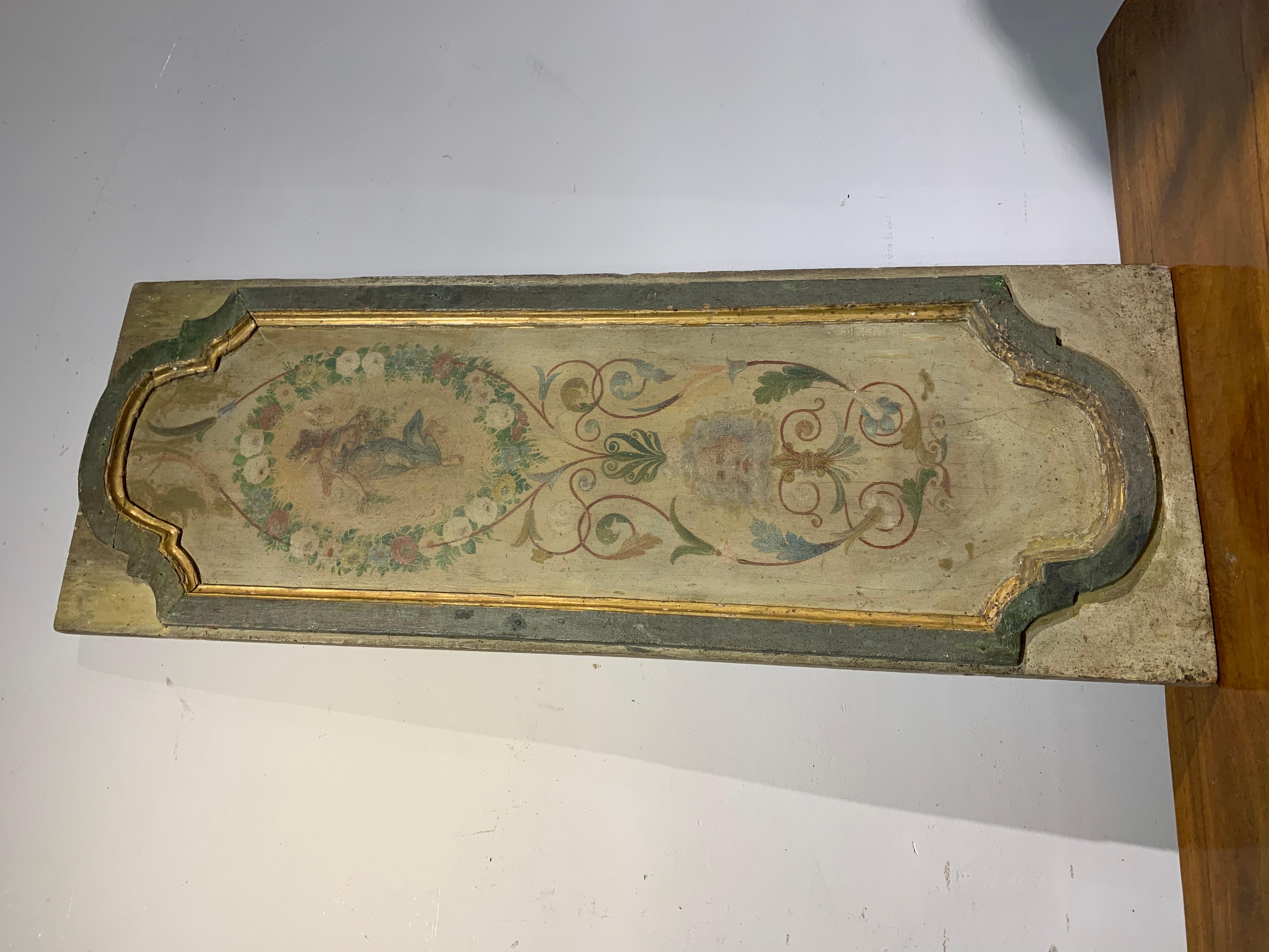 18th Century Italian Wood Painted Panel For Sale 2