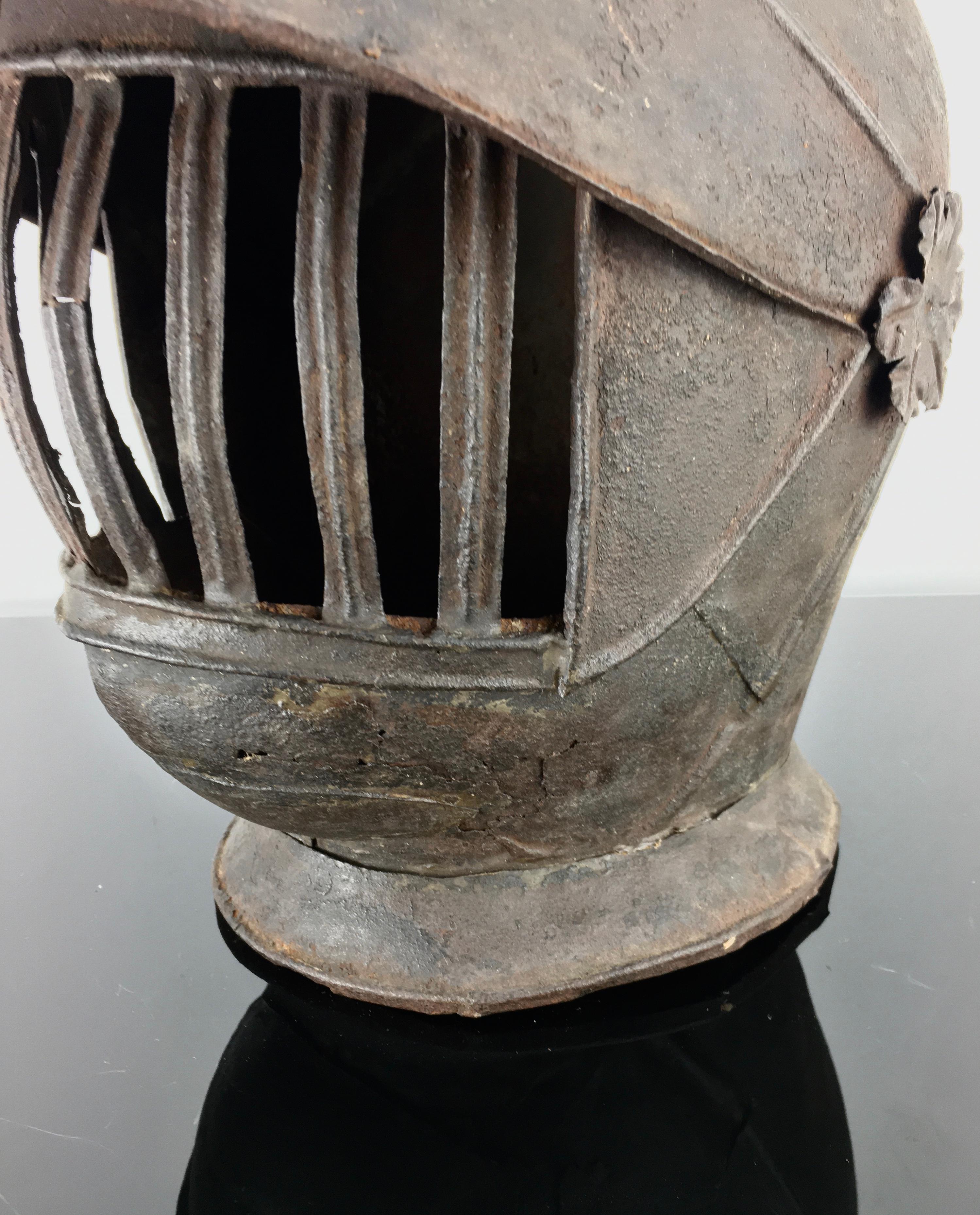 18th Century and Earlier 18th Century Italian Wrought Iron Blacksmith Armor Maker Trade Sign Helm