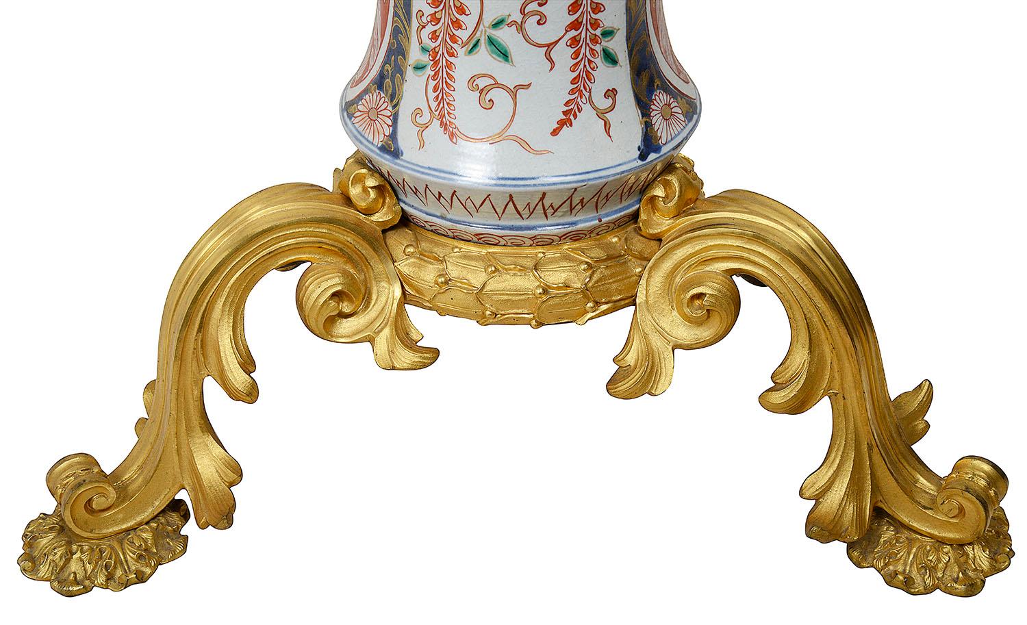 Porcelain 18th Century Japanese Arita Imari Mounted Table For Sale