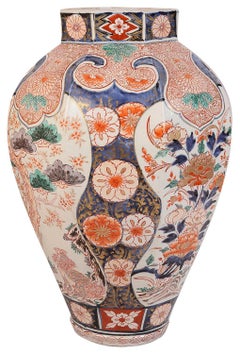 18th Century Japanese Arita porcelain vase / lamp