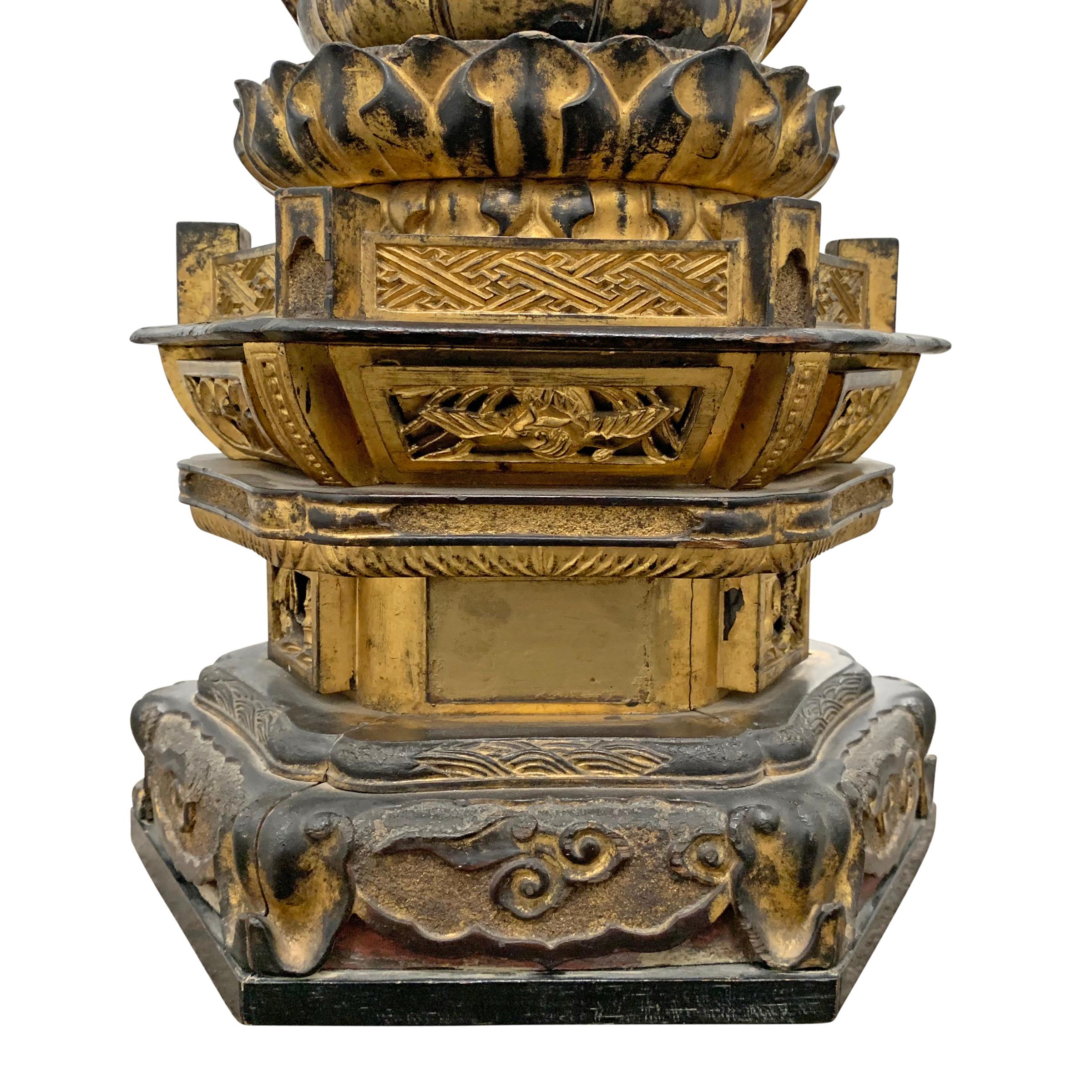 Edo Period Japanese Bodhisattva Shrine For Sale 3