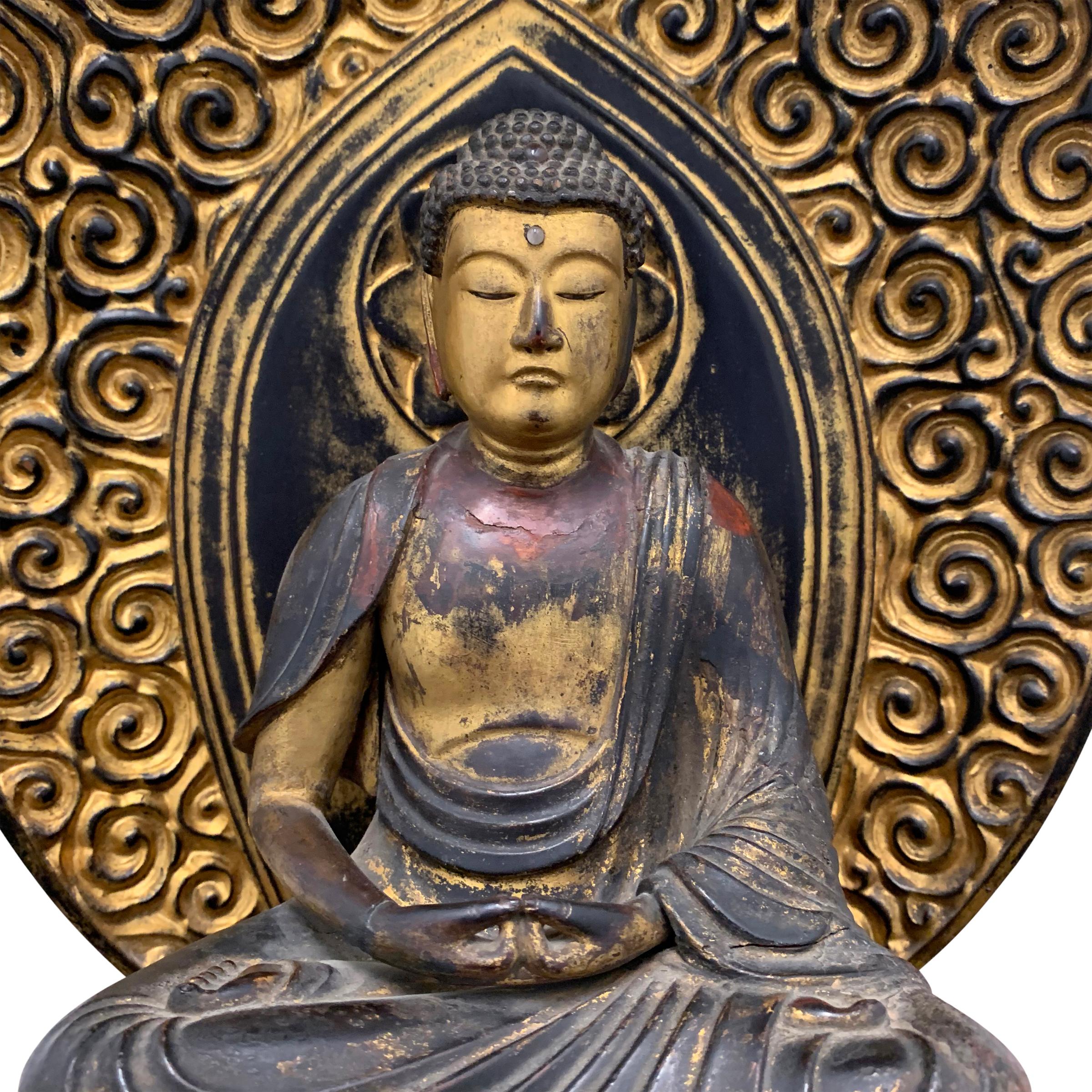 Edo Period Japanese Bodhisattva Shrine In Good Condition For Sale In Chicago, IL