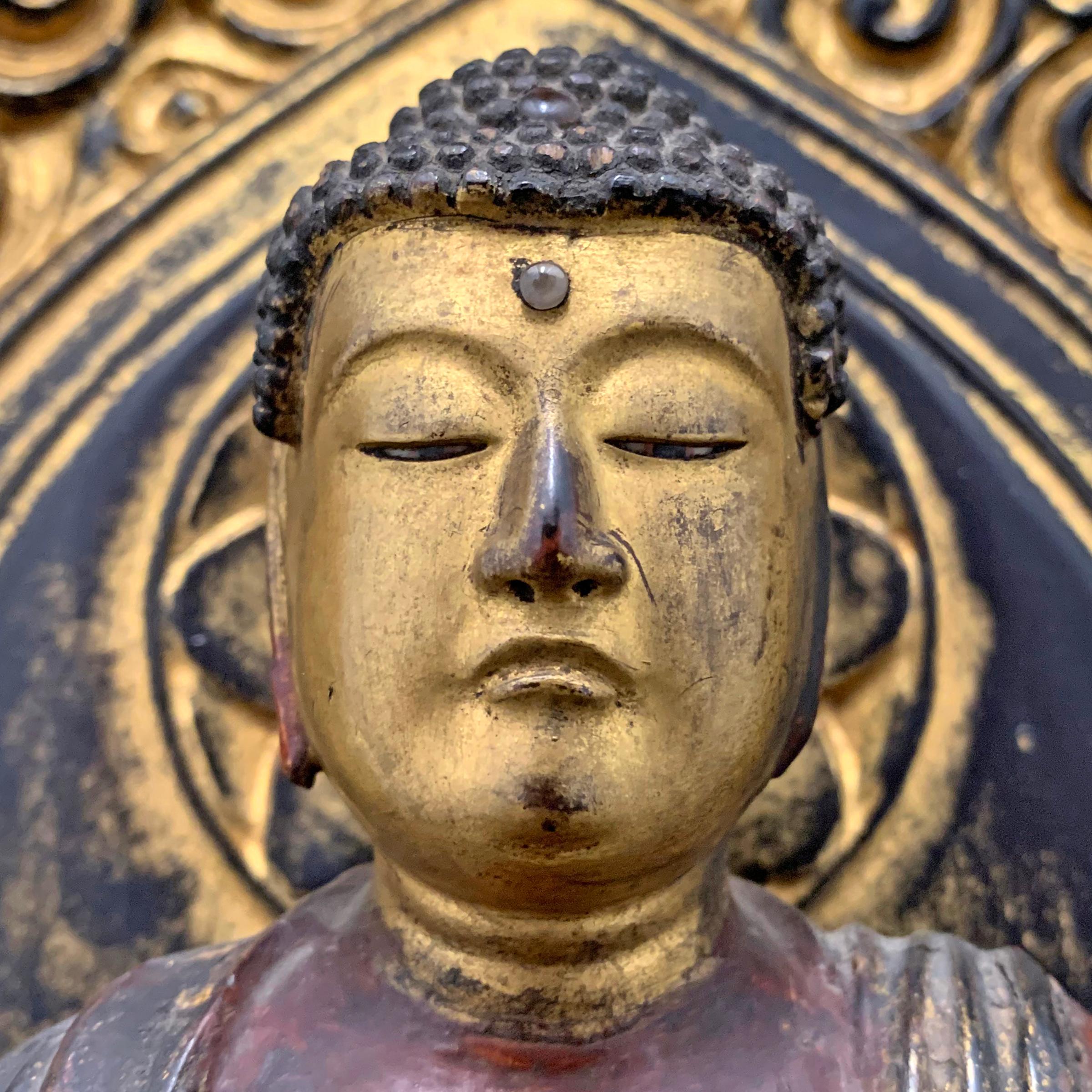 Shrine Bodhisattva japonais de la période Edo Bon état - En vente à Chicago, IL