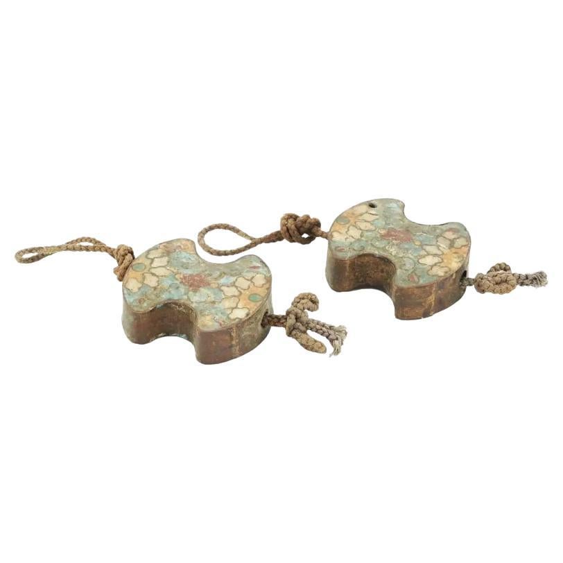18th Century, Japanese Cloisonne Scroll Weights