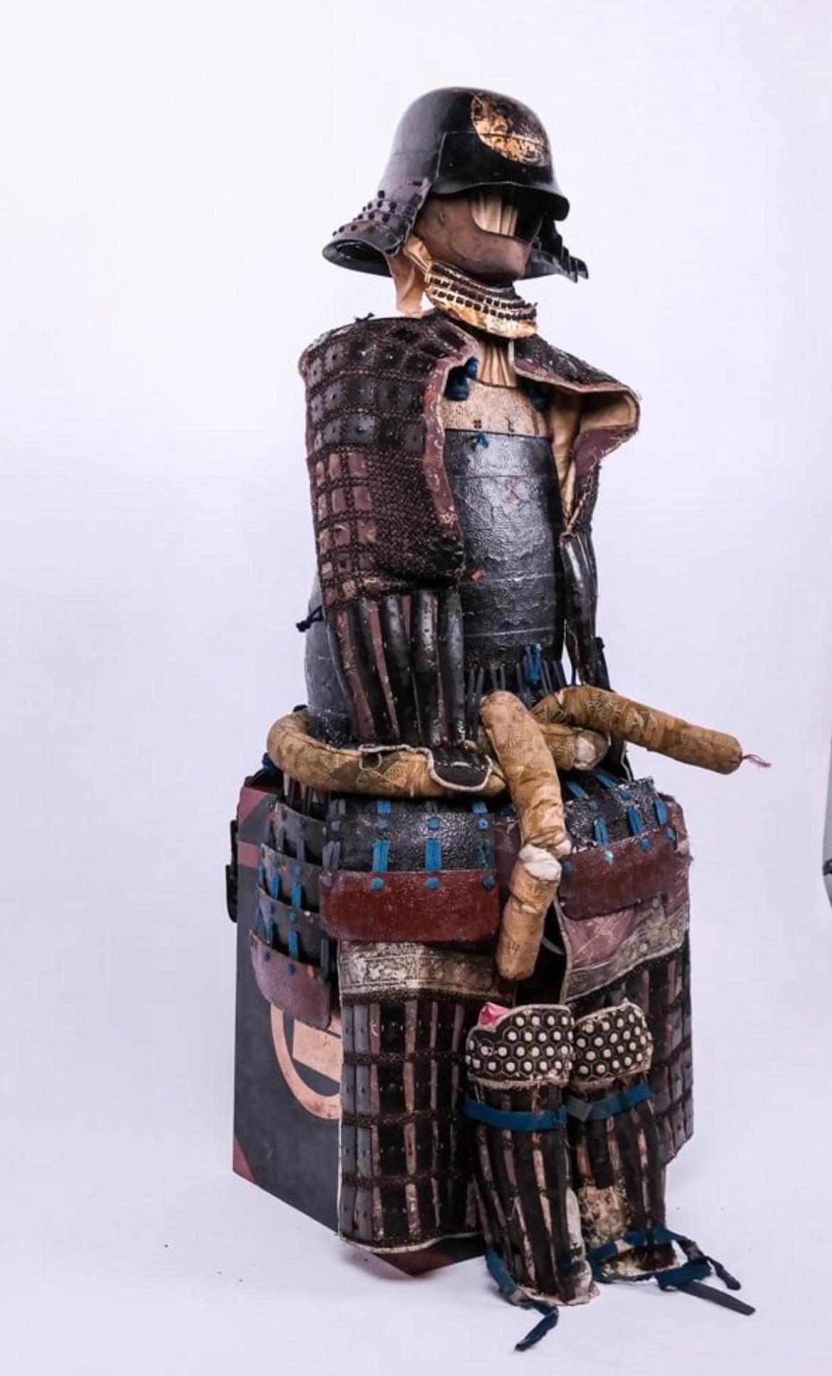 18th Century and Earlier 18th Century, Japanese Edo Period Lacquer & Chain Mail Suit of Samurai Armor For Sale