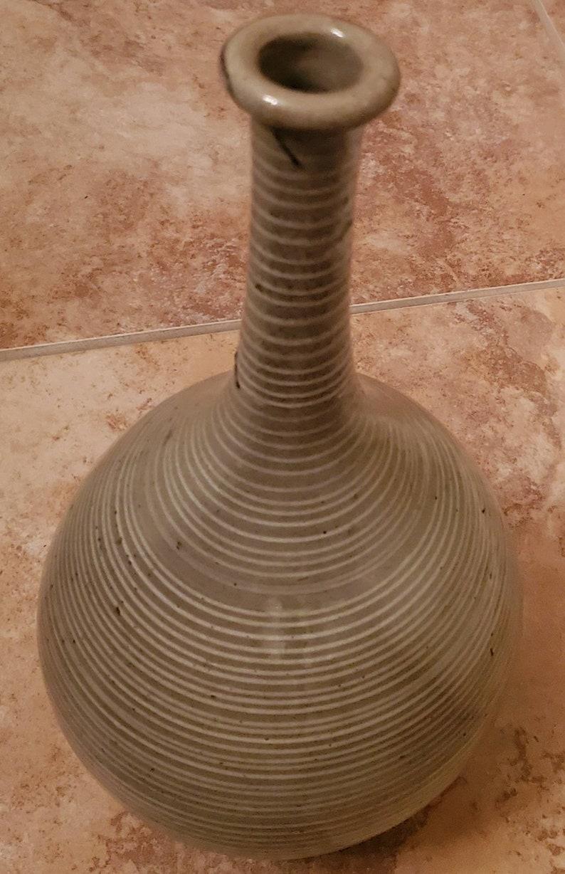 18th Century and Earlier Scarce Japanese Edo Period Seto Ware Pottery Bottleneck Vase For Sale