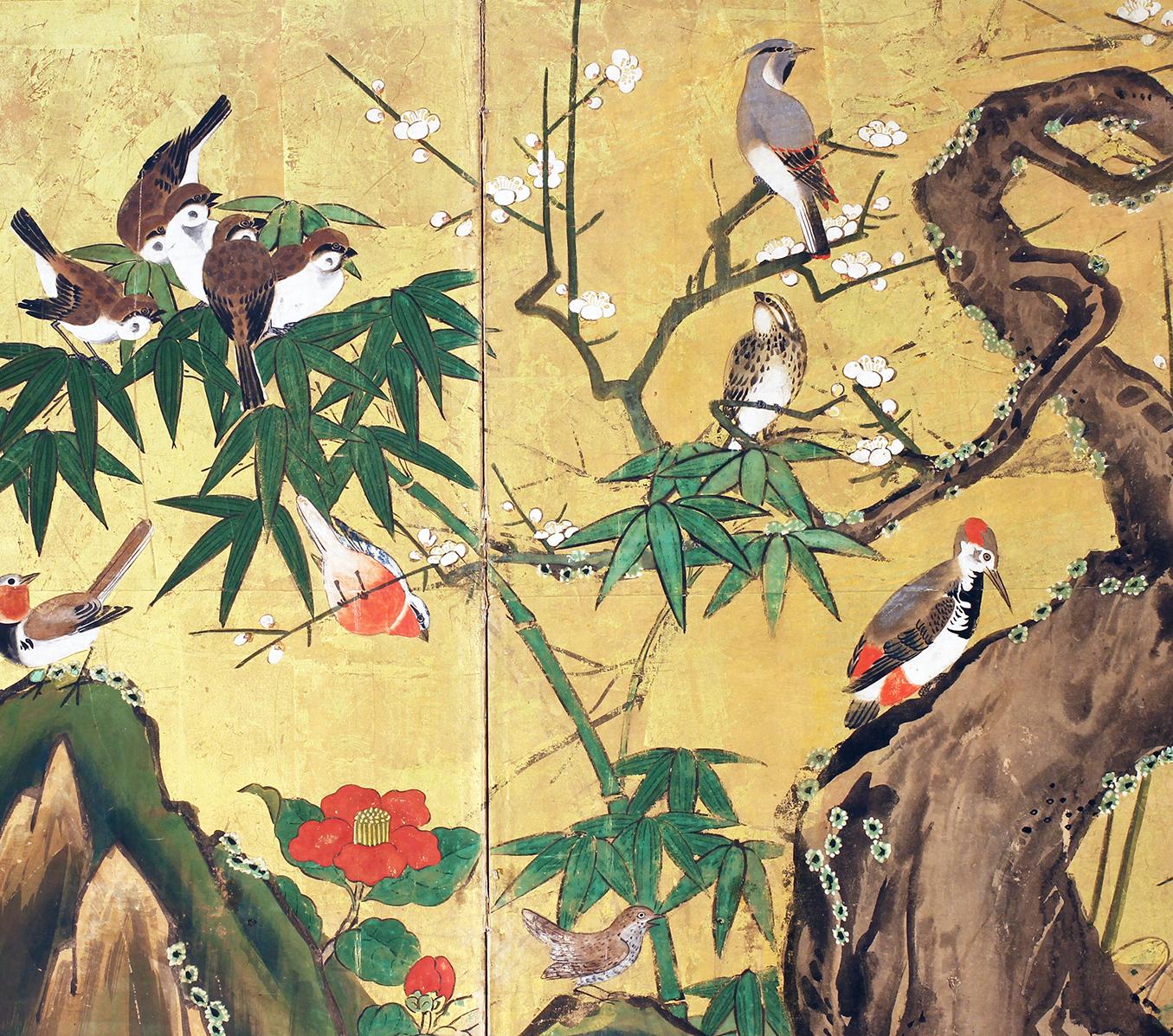 Edo 18th Century Japanese Folding Screen