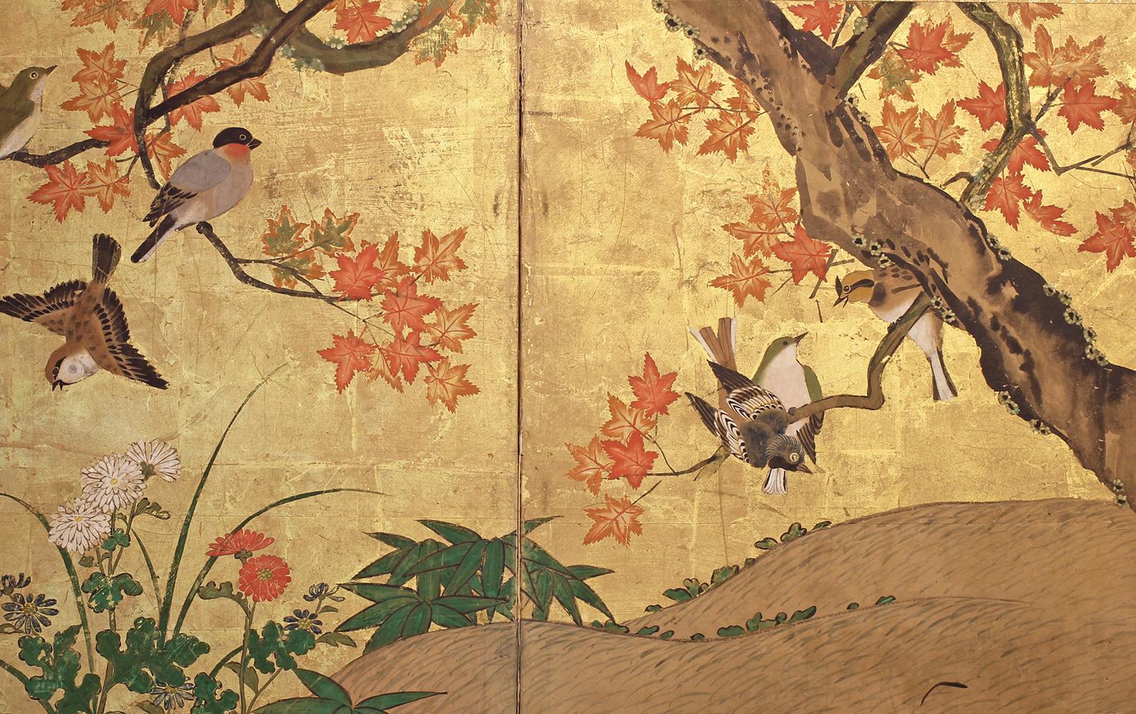 18th Century Japanese Folding Screen In Good Condition In Brescia, IT