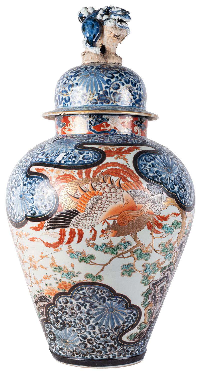 18th Century Japanese Imari Lidded Vase 7