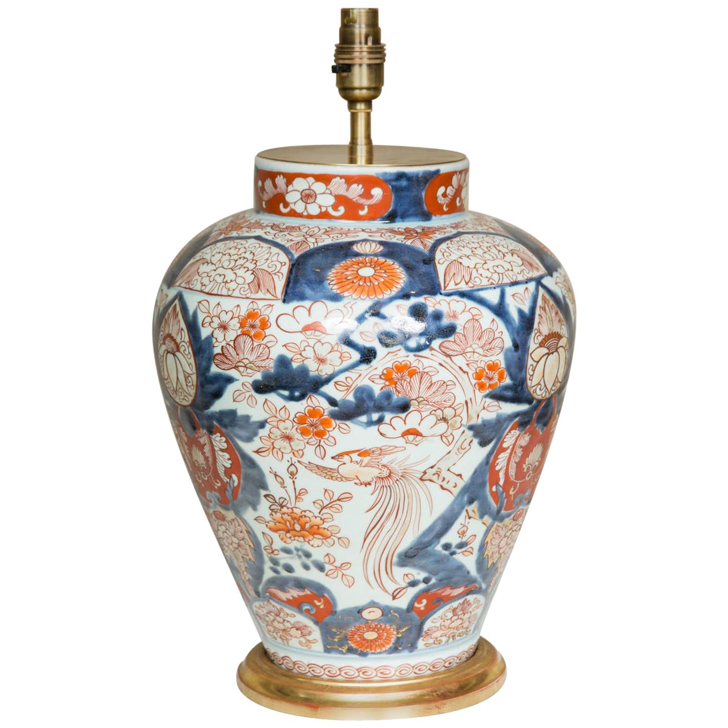 18th Century Japanese Imari Vase as a Table Lamp