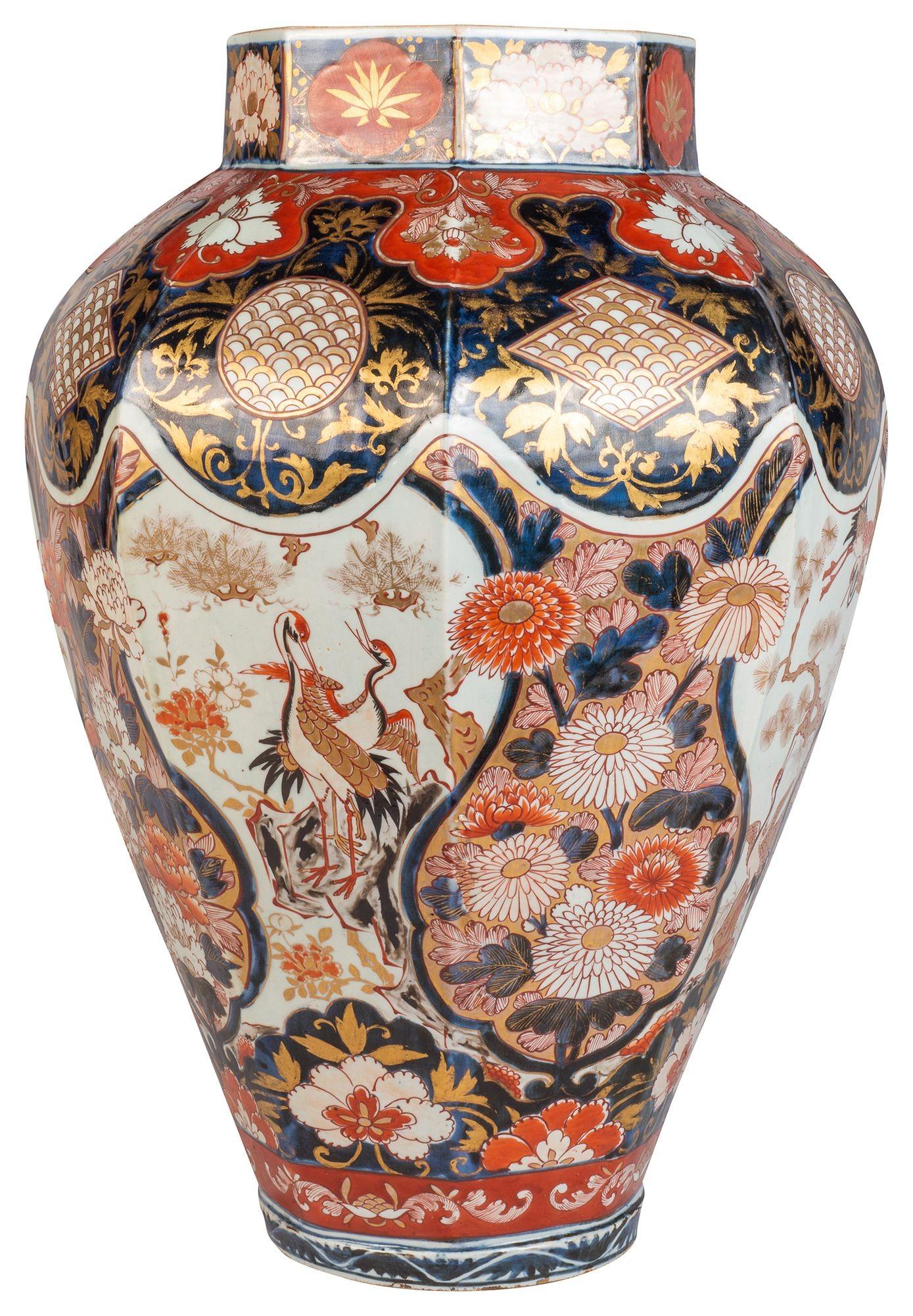 Porcelain 18th Century Japanese Imari vase / lamp. For Sale