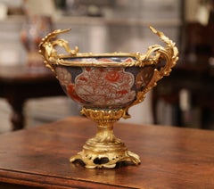 18th Century Japanese Porcelain and Bronze Dore Imari Bowl on Stand