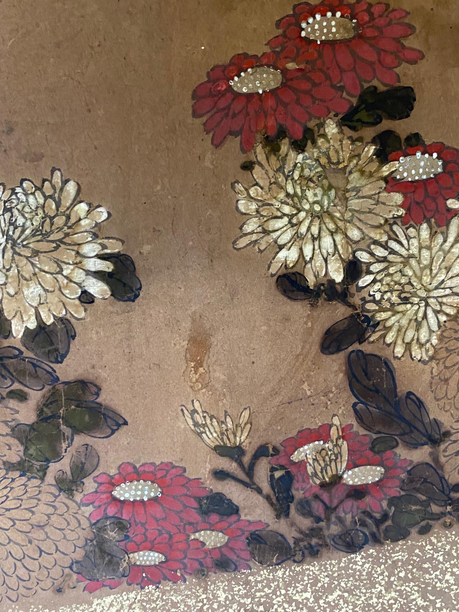 Early 19th Century Japanese Screen with Flowers 5