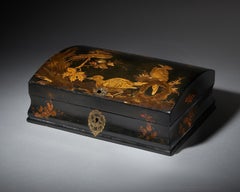 18th Century Japanned Chinoiserie Dome-Topped Box, Circa 1715-1725