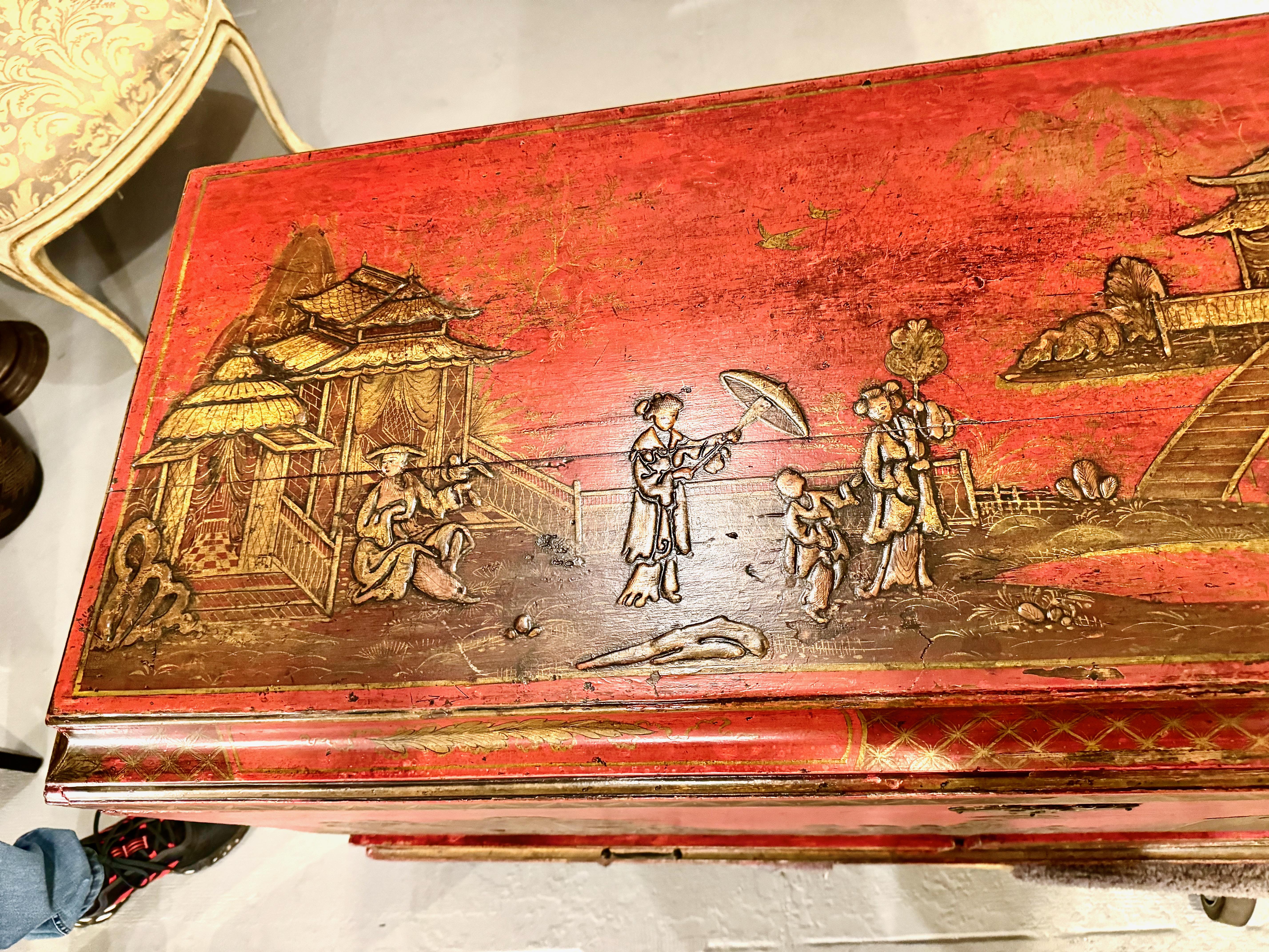 Chinoiserie/Japanischer Koffer oder Kommode, 18. Jahrhundert im Angebot 5