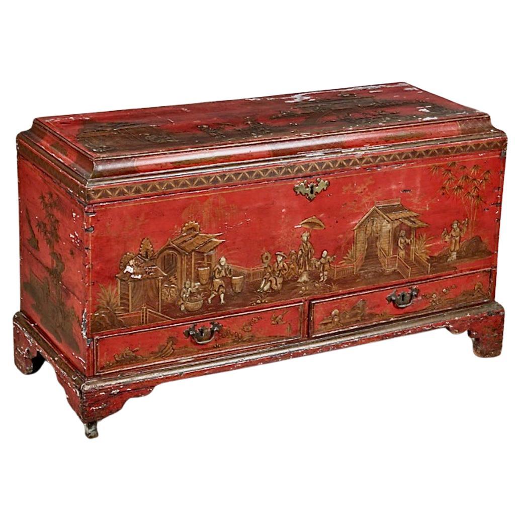 18th Century Japanned Coffer or Chest For Sale