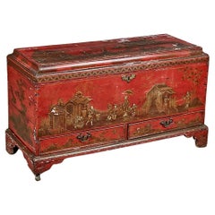 18th Century Japanned Coffer or Chest